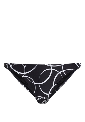 Karl Lagerfeld circle-print Brazilian bikini bottoms - Black