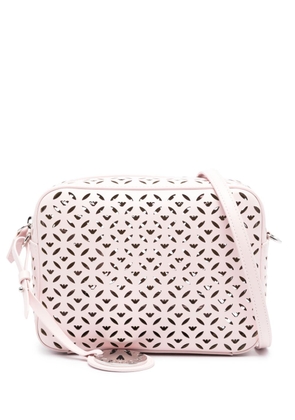 Emporio Armani perforated-design cross body bag - Pink