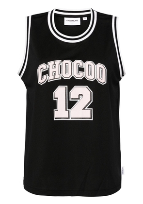 CHOCOOLATE logo and number tank top - Black