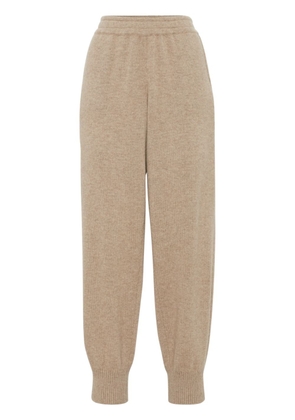 Brunello Cucinelli knitted tapered cashmere trousers - Neutrals