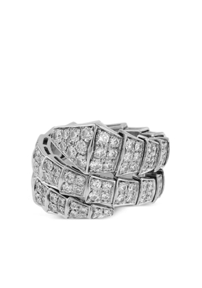 Bvlgari Pre-Owned 2020 18kt white gold Serpenti Viper diamond ring - Silver