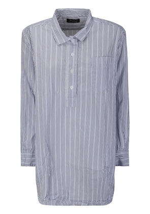Bergfabel stripe-print cotton shirt - Purple