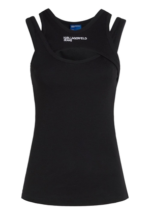 Karl Lagerfeld Jeans layered ribbed tank top - Black