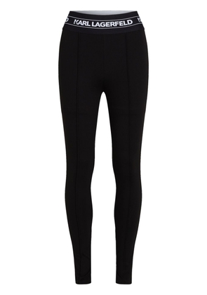 Karl Lagerfeld logo-tape leggings - Black