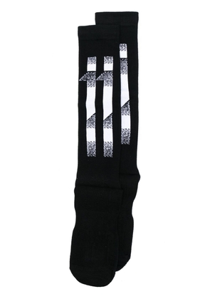 11 By Boris Bidjan Saberi stripe-print socks - Black