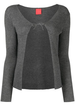 Cashmere In Love Lizzie ribbed-knit cardigan - Grey