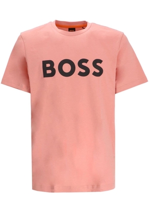 BOSS logo-print cotton T-shirt - Pink