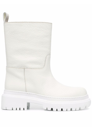 P.A.R.O.S.H. leather ankle boots - White