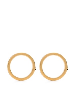 Maison Margiela engraved circular stud earrings - Gold
