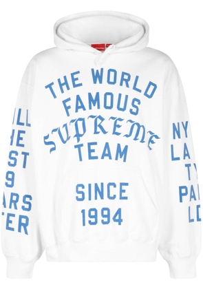 Supreme Supreme Team jersey hoodie - White