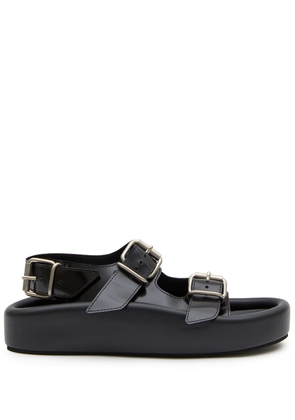 MM6 Maison Margiela slingback leather sandals - Black