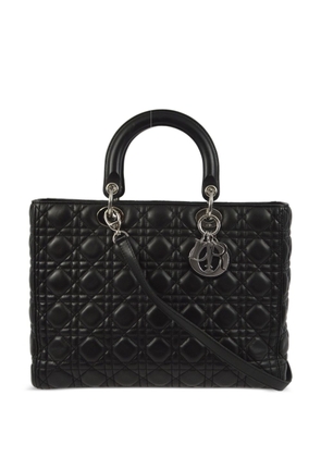 Christian Dior Pre-Owned 2015 Cannage Lady Dior two-way handbag - Black