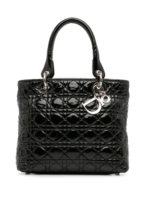 Christian Dior Pre-Owned 2009 Medium Patent Cannage Lady Dior Soft Shopping tote bag - Black