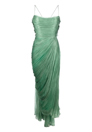 Maria Lucia Hohan Siona draped silk dress - Green