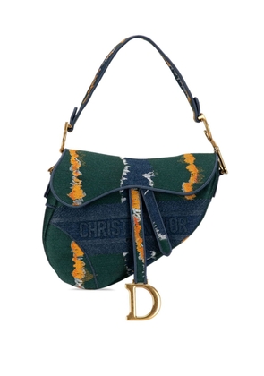 Christian Dior Pre-Owned 2021 Medium Embroidered Canvas Saddle shoulder bag - Green