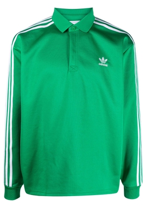 adidas logo-embroidered piqué polo shirt - Green