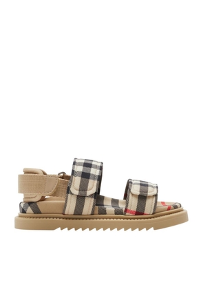 Burberry Kids Woven Check Sandals