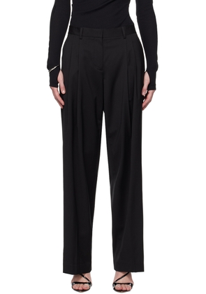Helmut Lang Black Double Pleated Trousers