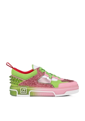 Christian Louboutin Astroloubi Leather Strass Sneakers