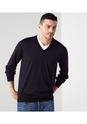 Brunello Cucinelli Cashmere-Silk V-Neck Sweater