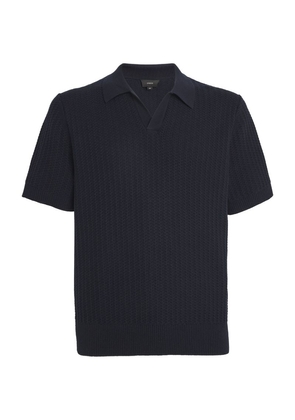 Vince Cotton-Cashmere Knitted Polo Shirt