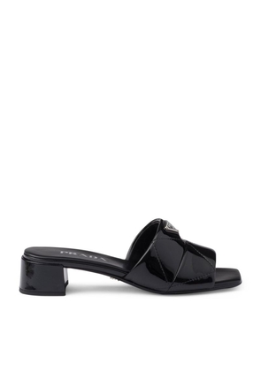 Prada Quilted Leather Heeled Mules 35