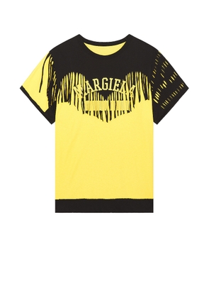 Maison Margiela T-shirt in Washed Black - Yellow. Size M (also in ).