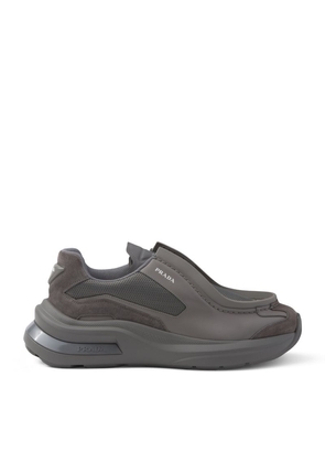 Prada Brushed Leather Systeme Sneakers