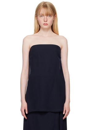 St. Agni Navy Strapless Buckle Back Tank Top