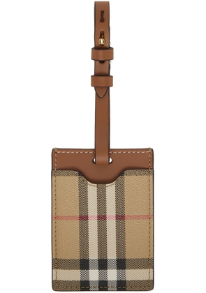 Burberry Beige Check Luggage Tag