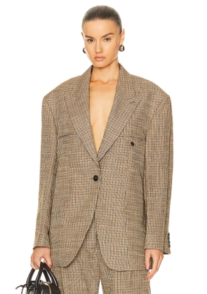 Acne Studios Suiting Blazer in Multi Brown - Brown. Size 40 (also in ).
