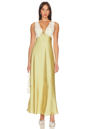Free People x REVOLVE x Intimately FP Country Side Maxi In Palm Leaf Combo in Sage. Size XL.