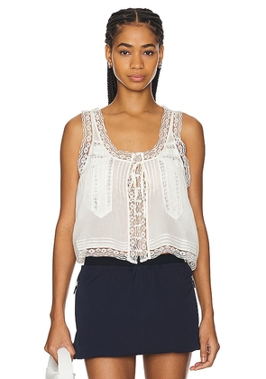 Free People x REVOLVE Evermore Tank in Ivory. Size L.