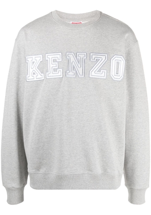 Kenzo logo-embroidered cotton sweatshirt - Grey