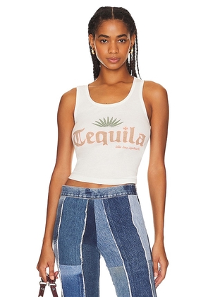 The Laundry Room Tequila Rib Tank in White. Size XL.
