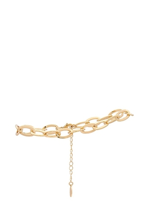 8 Other Reasons Rock My World Anklet in Metallic Gold.