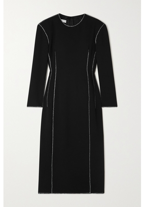 Dries Van Noten - Crystal-embellished Crepe Midi Dress - Black - FR34,FR36,FR38,FR40,FR42,FR44