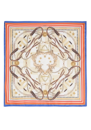 SANDRO graphic-print silk scarf - Neutrals