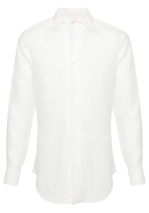 Brioni classic-collar linen shirt - Neutrals