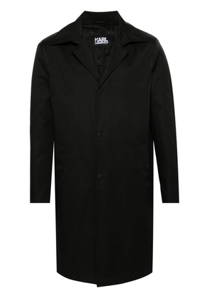 Karl Lagerfeld press-stud single-breasted coat - Black