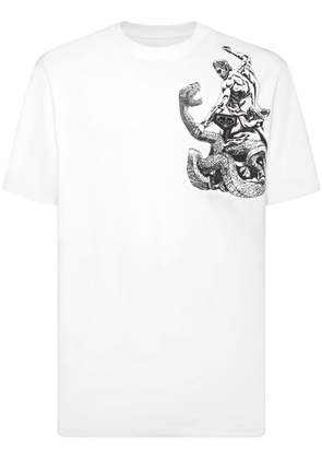Philipp Plein Tattoo-print cotton T-shirt - White