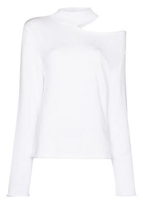 RTA cut-out shoulder sweatshirt - White