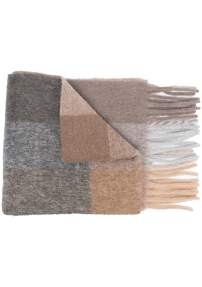IRO check-print scarf - Brown