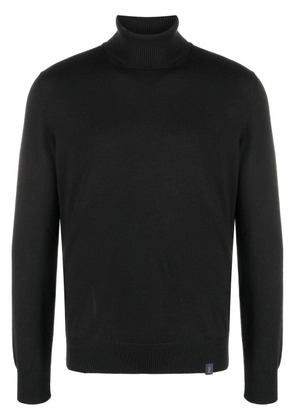 Fay fine-knit roll-neck sweatshirt - Black