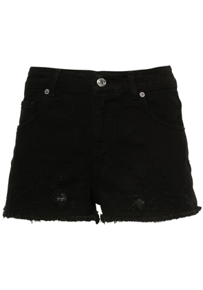 ERMANNO FIRENZE distressed high-rise denim shorts - Black