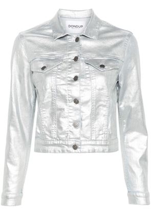 DONDUP laminated-finish denim jacket - Silver