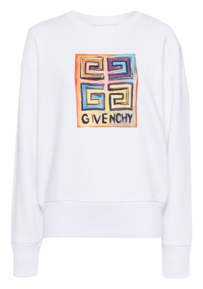 Givenchy logo-print cotton sweater - White