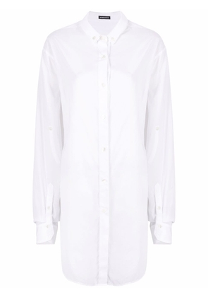 Ann Demeulemeester longline cotton shirt - White