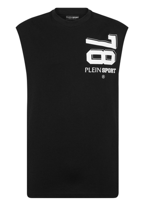 Plein Sport logo-print crew-neck tank top - Black