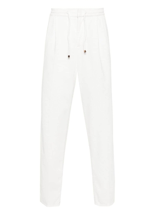 Brunello Cucinelli corduroy tapered trousers - White